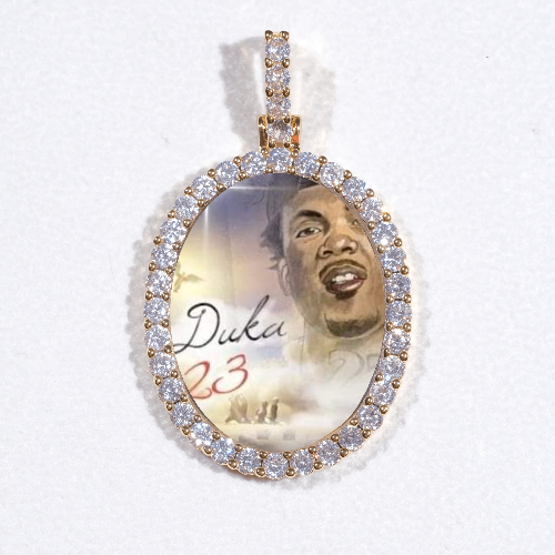 3D Oval Custom Picture Pendant