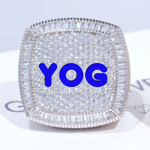 CUSTOM LETTER 3D ICED RING
