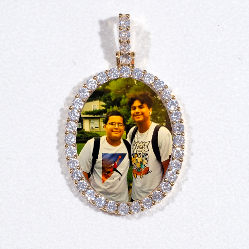 3D Oval Custom Picture Pendant