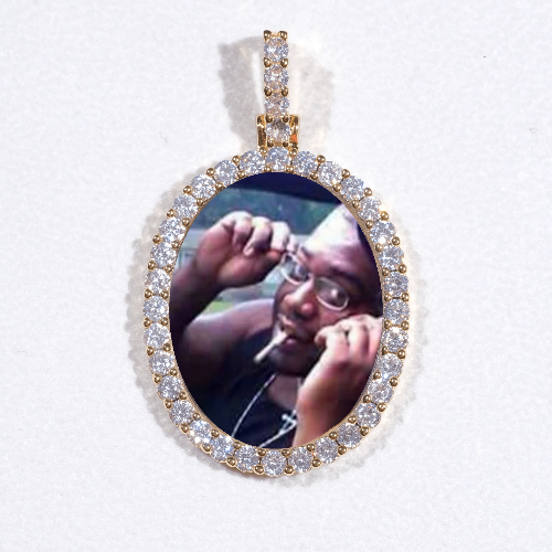 3D Oval Custom Picture Pendant