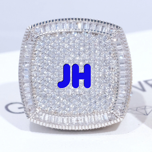 CUSTOM LETTER 3D ICED RING