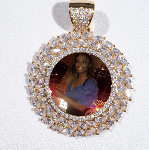 Large 3D Wheat Ear Custom Picture Pendant