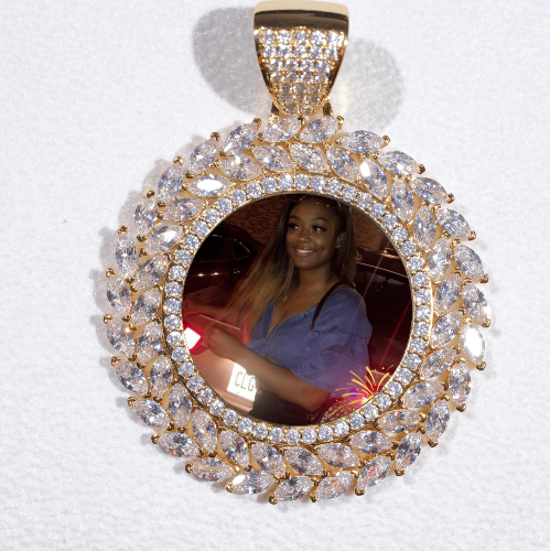 Large 3D Wheat Ear Custom Picture Pendant