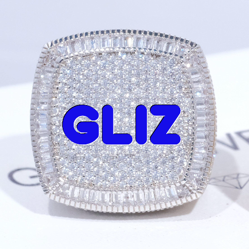 CUSTOM LETTER 3D ICED RING