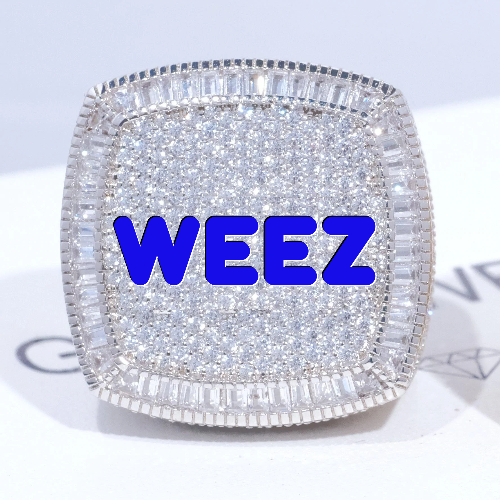 CUSTOM LETTER 3D ICED RING