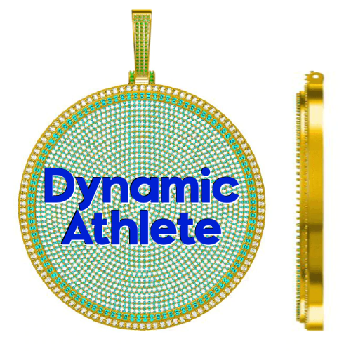 CUSTOM LETTER NECKLACE 3D BIG DISC