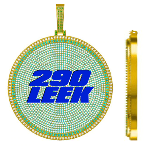 CUSTOM LETTER NECKLACE 3D BIG DISC