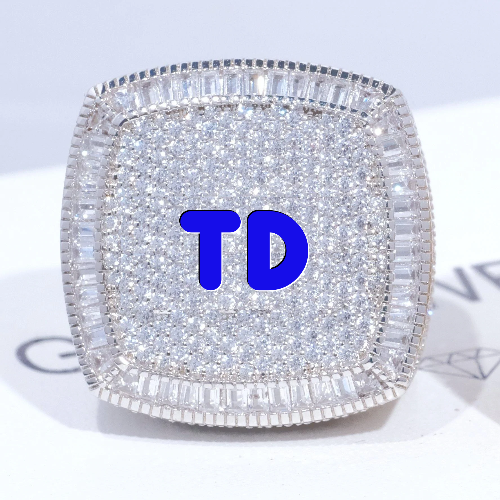 CUSTOM LETTER 3D ICED RING