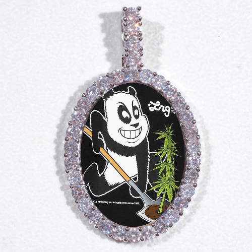 Large 3D Oval Custom Picture Pendant