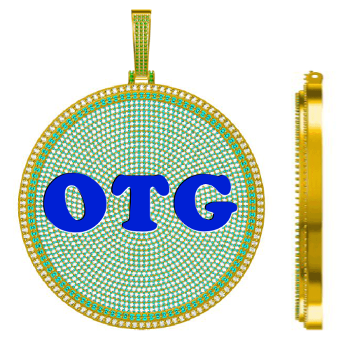 CUSTOM LETTER NECKLACE 3D BIG DISC