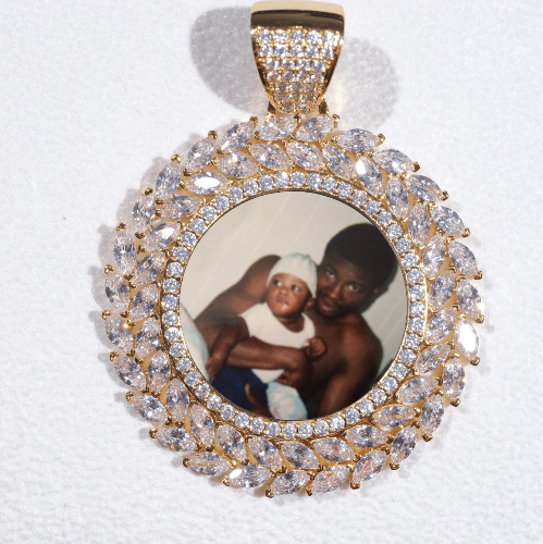 Large 3D Wheat Ear Custom Picture Pendant