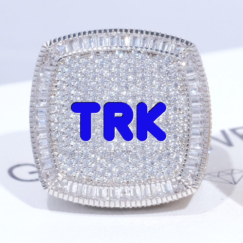 CUSTOM LETTER 3D ICED RING