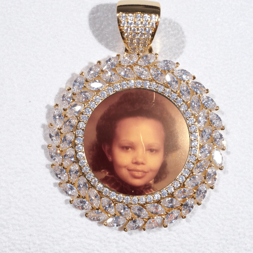 Large 3D Wheat Ear Custom Picture Pendant
