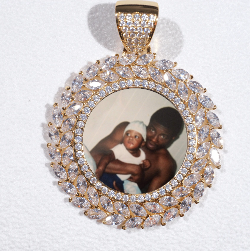 Large 3D Wheat Ear Custom Picture Pendant