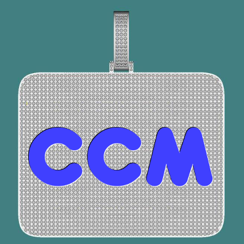 CUSTOM LETTER NECKLACE 3D BIG SQUARE