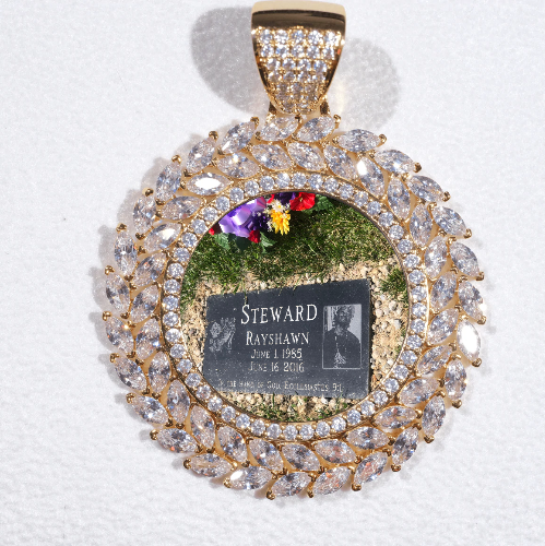 Large 3D Wheat Ear Custom Picture Pendant