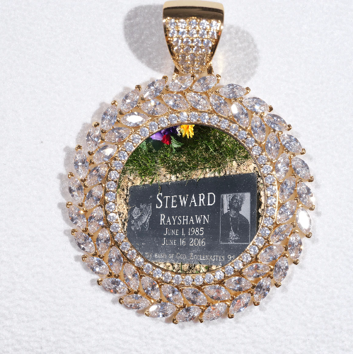 Large 3D Wheat Ear Custom Picture Pendant