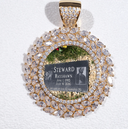 Large 3D Wheat Ear Custom Picture Pendant