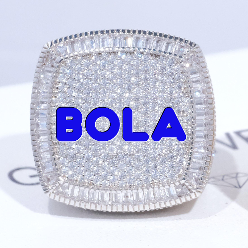 CUSTOM LETTER 3D ICED RING
