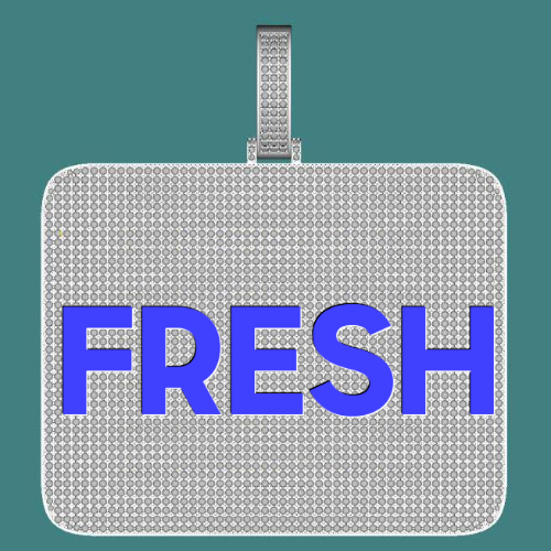 CUSTOM LETTER NECKLACE 3D BIG SQUARE