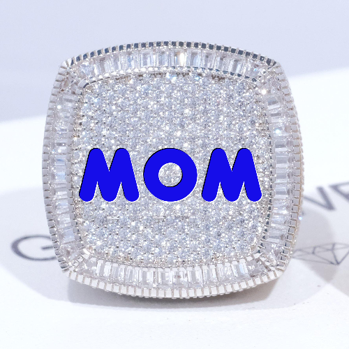CUSTOM LETTER 3D ICED RING