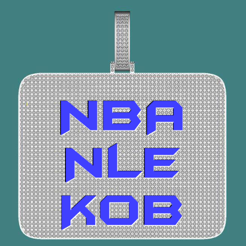 CUSTOM LETTER NECKLACE 3D BIG SQUARE
