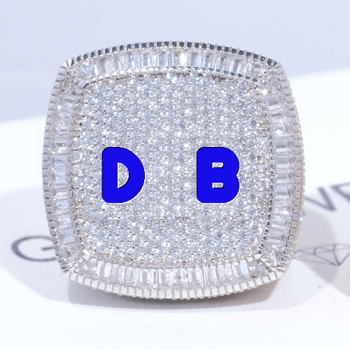 CUSTOM LETTER 3D ICED RING
