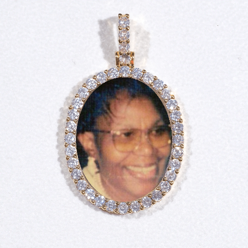 3D Oval Custom Picture Pendant
