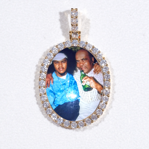 3D Oval Custom Picture Pendant