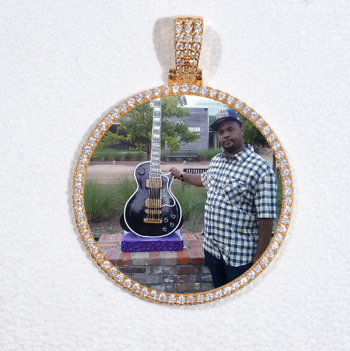 MEDIUM 3D CIRCLE CUSTOM PICTURE PENDANT