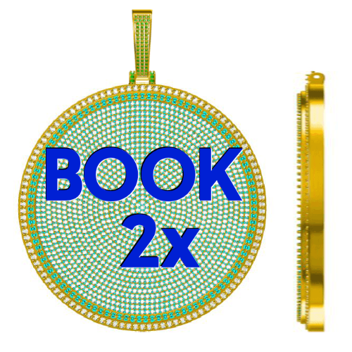 CUSTOM LETTER NECKLACE 3D BIG DISC