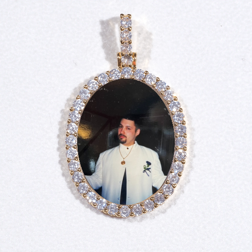 3D Oval Custom Picture Pendant