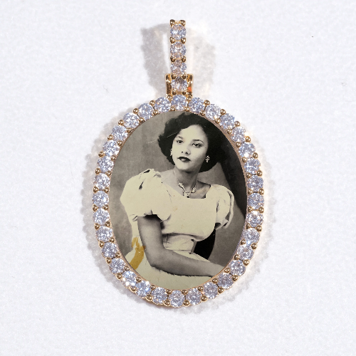 3D Oval Custom Picture Pendant