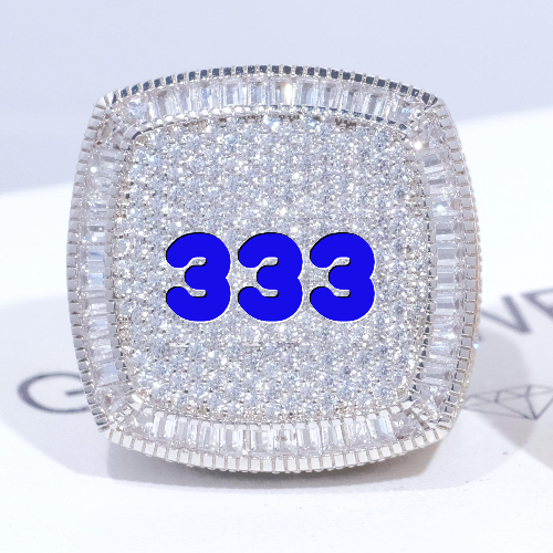 CUSTOM LETTER 3D ICED RING
