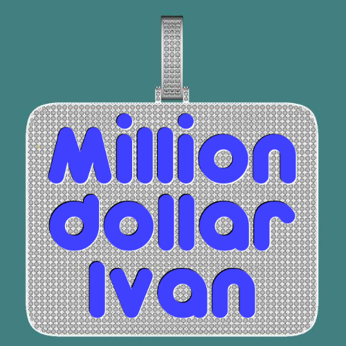 CUSTOM LETTER NECKLACE 3D BIG SQUARE