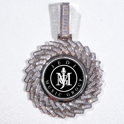 Large 3D Baguette Custom Picture Pendant
