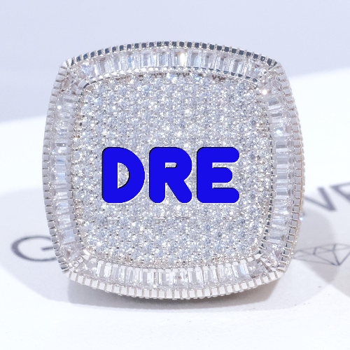 CUSTOM LETTER 3D ICED RING