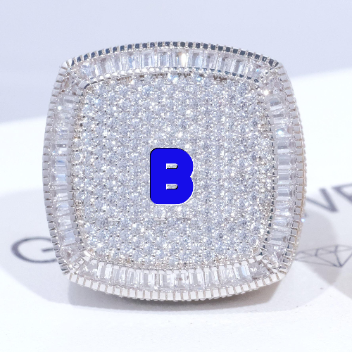 CUSTOM LETTER 3D ICED RING