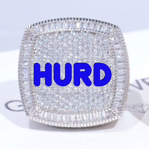CUSTOM LETTER 3D ICED RING