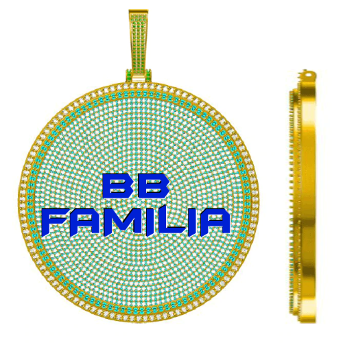 CUSTOM LETTER NECKLACE 3D BIG DISC