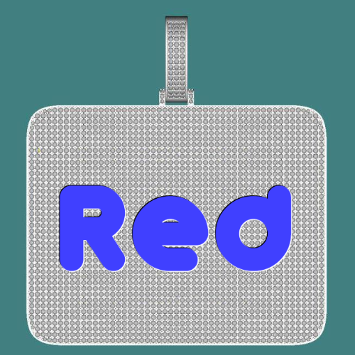 CUSTOM LETTER NECKLACE 3D BIG SQUARE