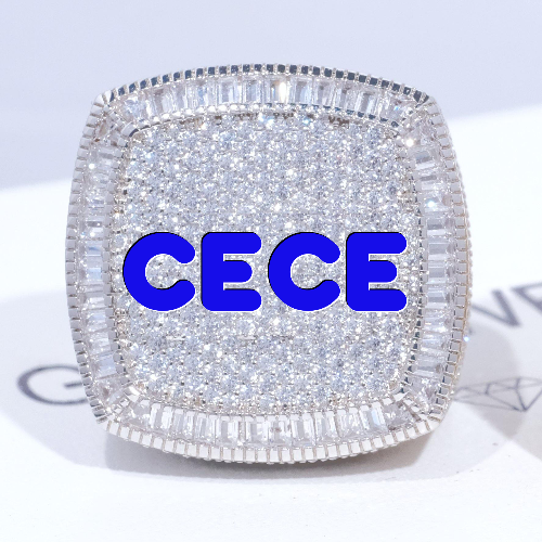 CUSTOM LETTER 3D ICED RING