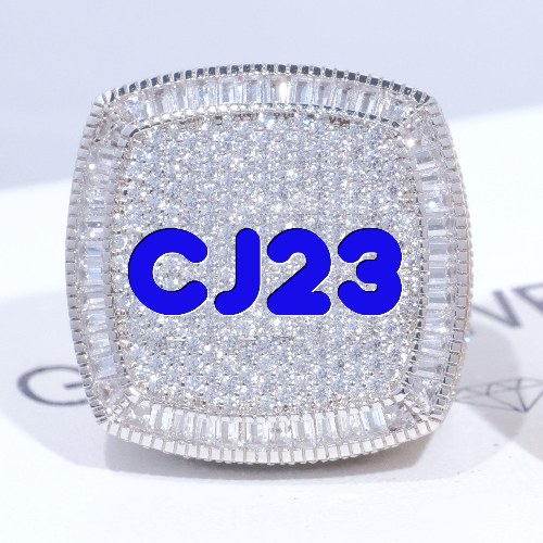 CUSTOM LETTER 3D ICED RING