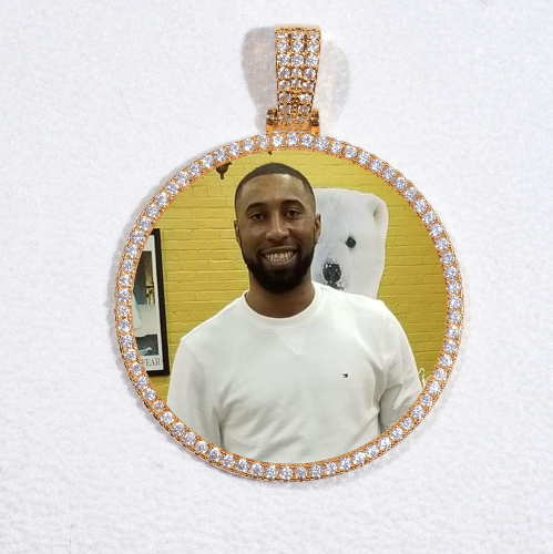 MEDIUM 3D CIRCLE CUSTOM PICTURE PENDANT
