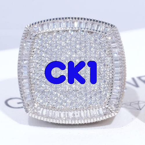 CUSTOM LETTER 3D ICED RING