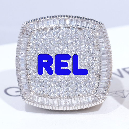 CUSTOM LETTER 3D ICED RING