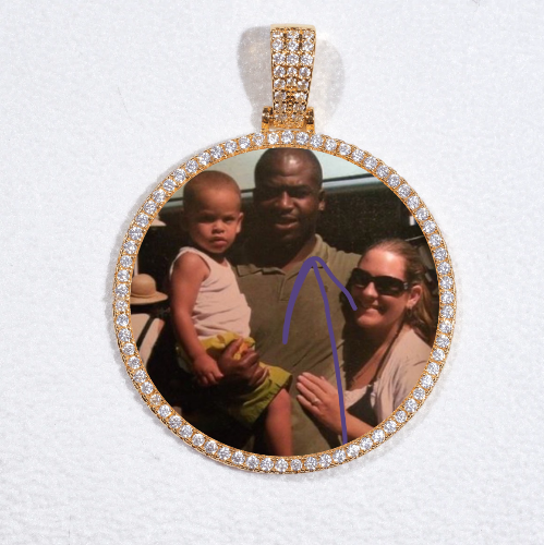 MEDIUM 3D CIRCLE CUSTOM PICTURE PENDANT