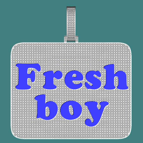 CUSTOM LETTER NECKLACE 3D BIG SQUARE