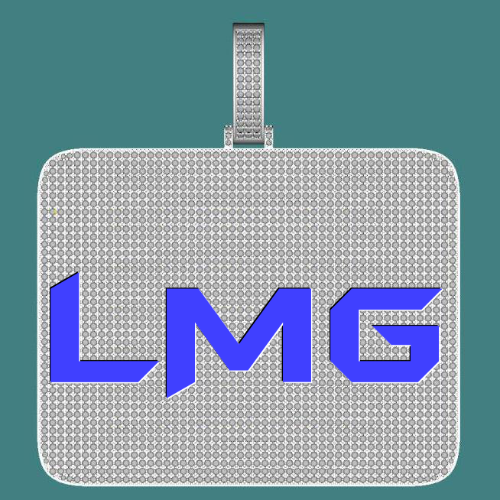 CUSTOM LETTER NECKLACE 3D BIG SQUARE