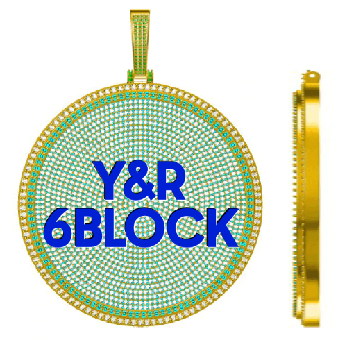 CUSTOM LETTER NECKLACE 3D BIG DISC